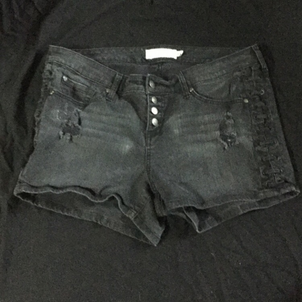 Black high waisted shorts